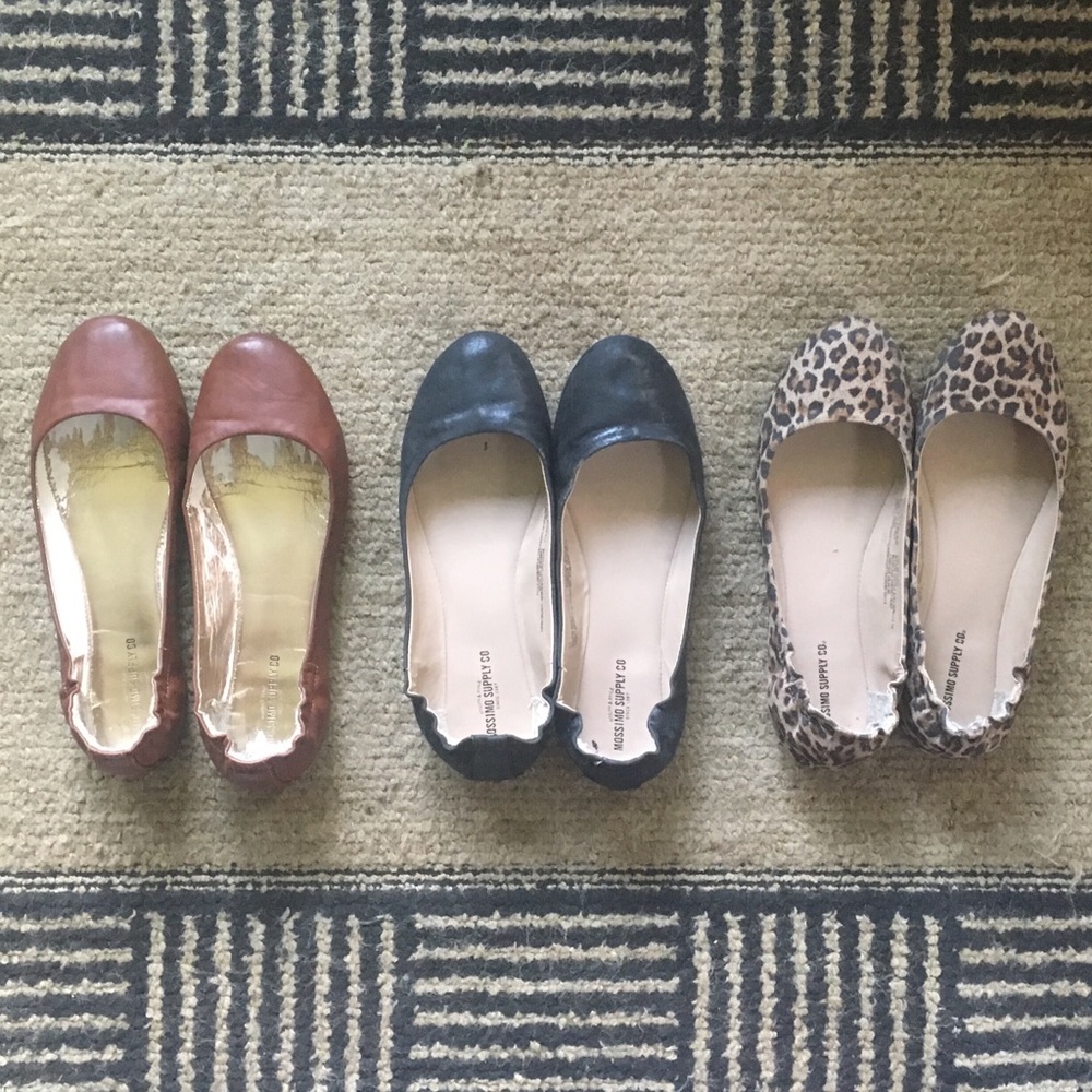 3 Pairs Mossimo Flats